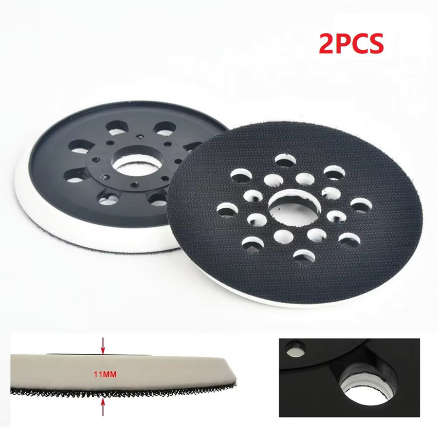 2 Stück Bosch Stützteller in Schwarz für GEX1251AE und PEX220 mit 8-Loch-Konfiguration für 5-Zoll-Schleifscheiben, Durchmesser: 125 mm - Bild 5