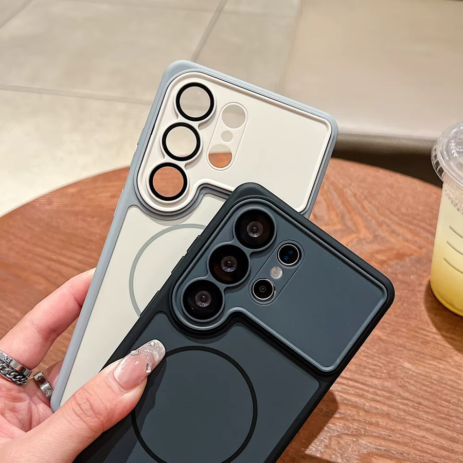 Luxuriöse Magnetring-Hülle für Samsung Galaxy S26 Ultra und S26 Plus in Gold mit kabellosem Ladestativ und stoßfestem Schutz - Bild 3