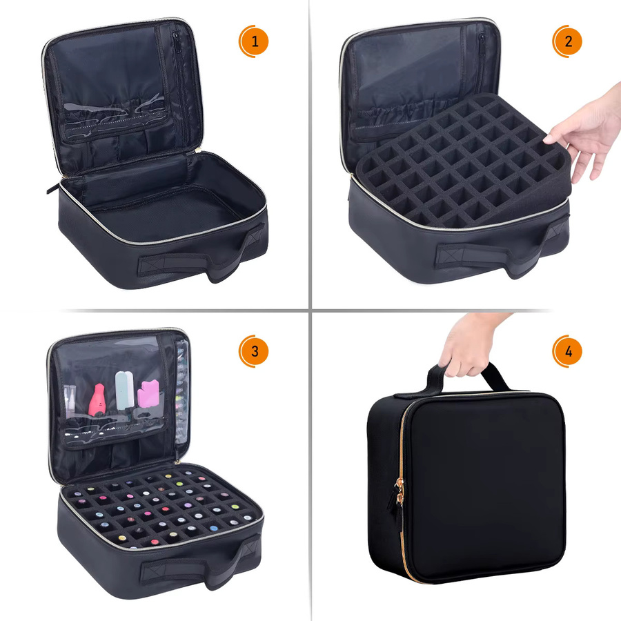 UOZL Nagellack-Organizer aus PU-Leder, 42 Flaschen - Bild 4