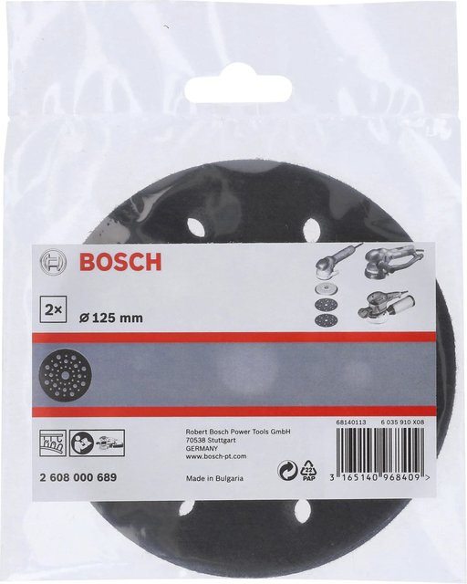 Bosch Schleiftellerschoner Schwarz Ø 125 mm, 2 Stück - Bild 1