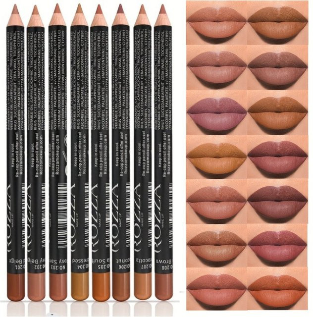 Lip Liner Set, Nude, Matt, 14 Teile - Bild 1