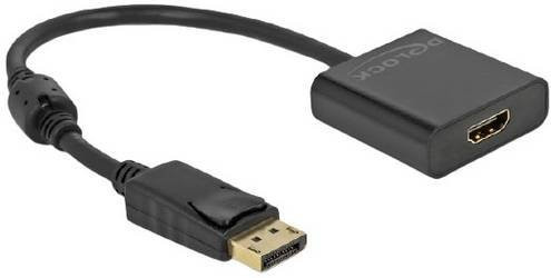 Delock 63585 DisplayPort auf HDMI Adapter in Schwarz mit 4K UHD Unterstützung - Bild 1