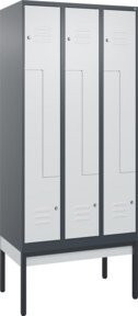 C+P Z-Spind Classic PLUS Spindgestell mit 6 Fächern und Zylinderschloss in Anthrazit, H x B x T: 212,0 x 90,0 x 50,0 cm - Bild 1
