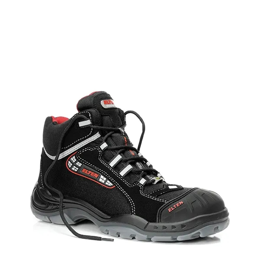 Elten Sicherheitsschnürstiefel Sander Pro ESD S3 in Schwarz-Rot, Größe 47 - Bild 2