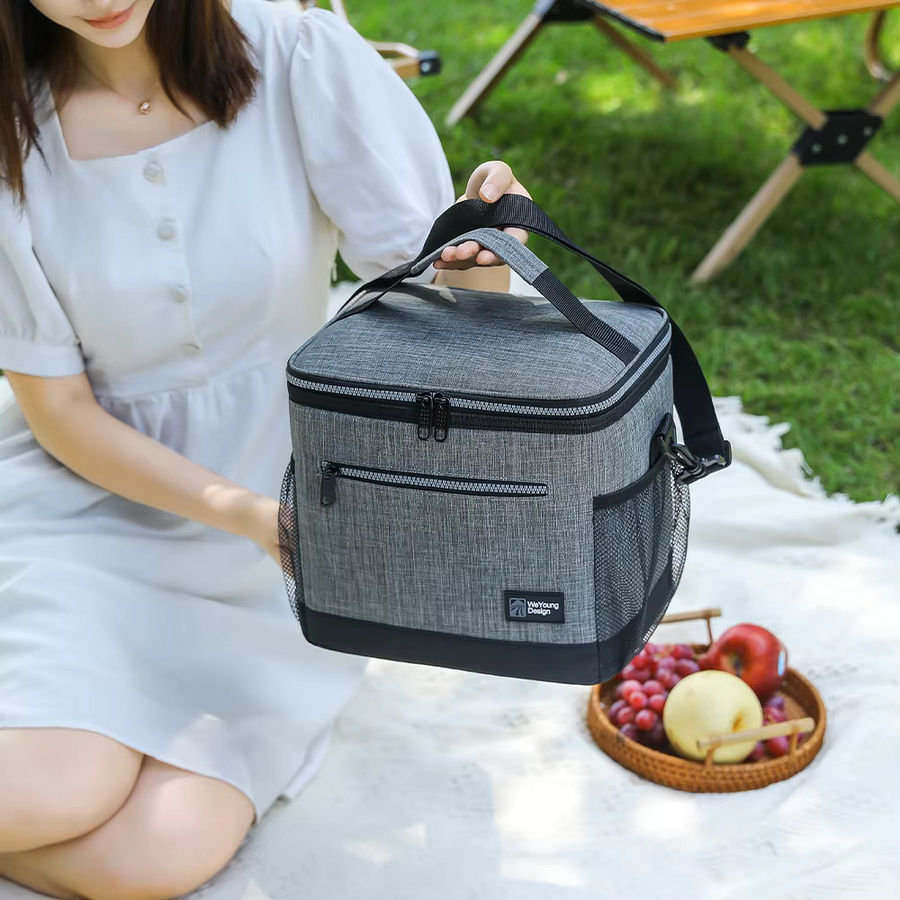 LISM Isolierte Campingtasche mit PEVA-Innenfutter, 12 l, Grau - Bild 2