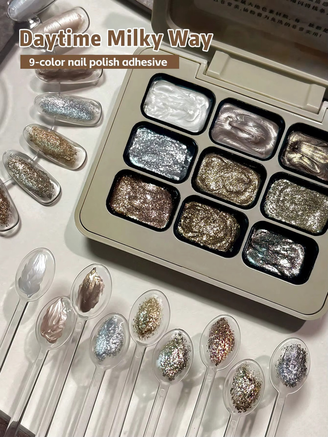 Bai Zhou Yin He Gel-Nagellack Set, 9 Farben, glänzend - Bild 3
