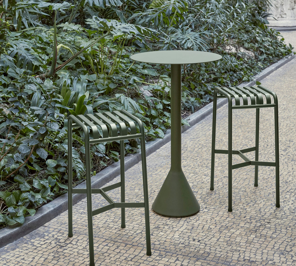 HAY Palissade Bar Stool aus Stahl in Grün - Bild 2