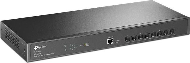 TP-Link SX3008F Managed L2+ Netzwerk-Switch in Schwarz mit 8 x 10 GbE Ports - Bild 1