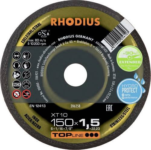 Rhodius Trennscheibe gerade 150 mm für Edelstahl und Stahl in Gelb - Bild 1