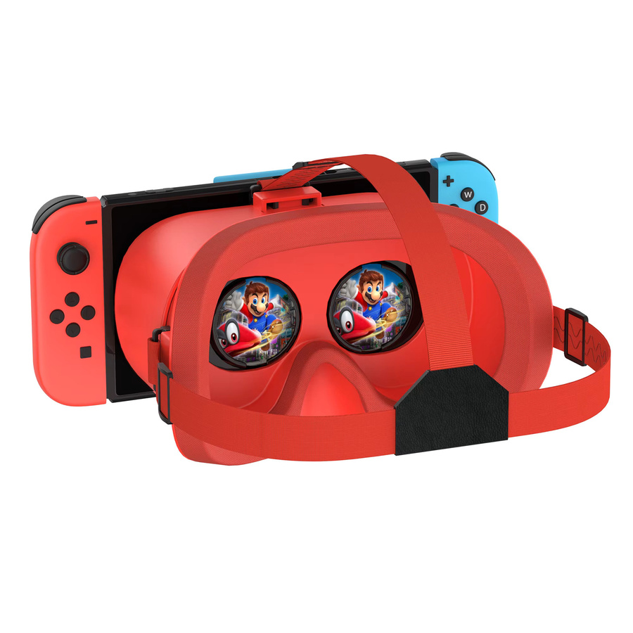 DEVASO VR-Headset für Nintendo Switch und Switch OLED mit einstellbaren HD-Objektiven in Blau oder Rot - Bild 2