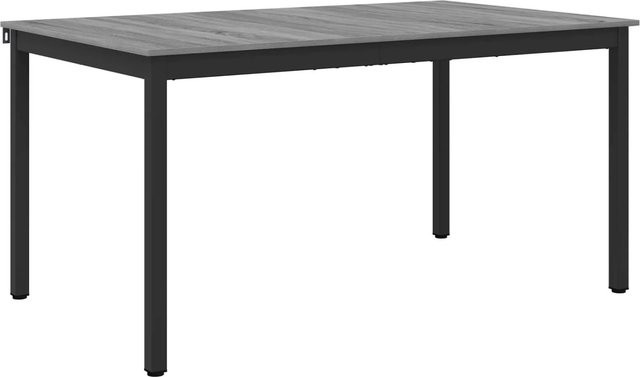 vidaXL Esstisch in Schwarz mit Metallgestell und Holzwerkstoffplatte, rechteckig, minimalistisches Design - Bild 1
