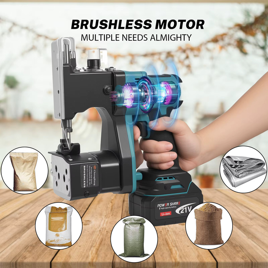 Seeiswork Kabellose bürstenlose Industrielle Sackverschließmaschine mit 21V Akku für Hochgeschwindigkeits-Außenanwendungen - Bild 2