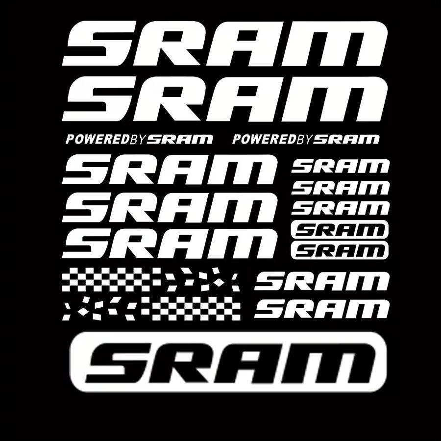 SRAM Cycling Kunstaufkleber für Laptop und Notebook in unregelmäßiger Form - Bild 2