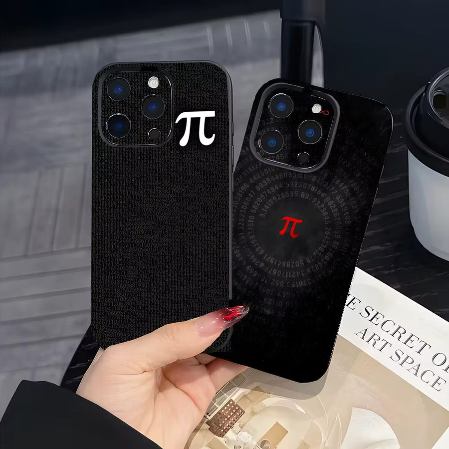 Pi Handyhülle Schwarz Matt Dünne Schutzhülle für iPhone 17 16 15 14 13 Pro Max - Bild 4