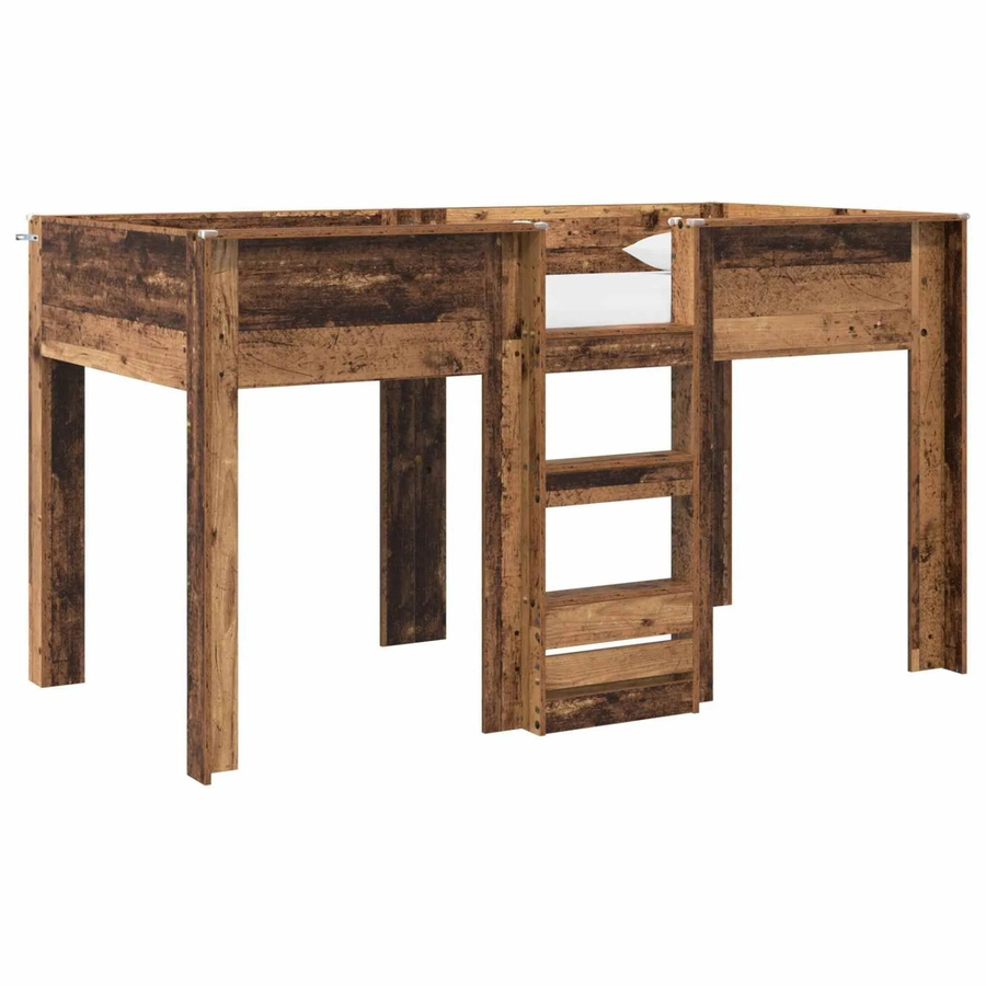 vidaXL Etagenbett für Kinder aus Holzwerkstoff in Altholz Optik Braun B/T/H: 90 x 190 cm - Bild 2