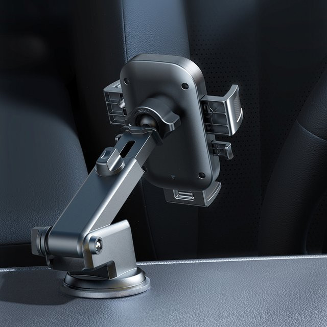 ALLOET Auto-Handyhalterung mit Saugnapf in Schwarz, 360 Grad drehbare Armaturenbrett-Halterung für Smartphones von 4,7 bis 6,8 Zoll - Bild 1