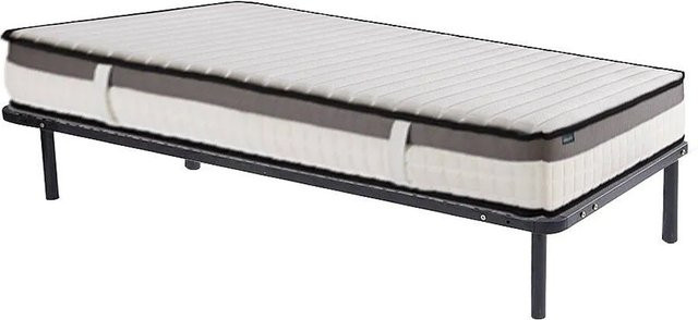 Vente-unique Matratze und Lattenrost Orthomemory mit Memory Foam in Schwarz, Breite: 200 cm, Tiefe: 198 cm, Höhe: 3,8 cm - Bild 1
