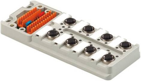 Weidmüller SAI-8-M 4P M12 UT 1705941000 Sensor/Aktorbox passiv, M12-Verteiler mit Metallgewinde, Grau, 2 Stück - Bild 1