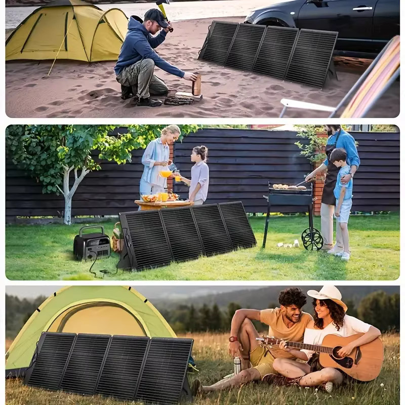 Sukflow Solarpanel Faltbar 200 W Monokristallines Solarladegerät Schwarz für Camping und Outdoor - Bild 2