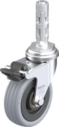 Blickle LRA-VPA 75K-FI-E01 Lenkrolle mit Feststeller, Rad-Durchmesser: 75 mm, Tragfähigkeit: 60 kg, Farbe: Schwarz/Grau/Silber - Bild 1