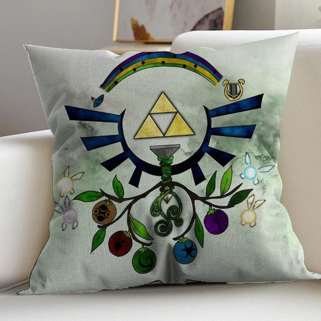 GUOYU HOMEDECOR Zelda Kissenbezug Motiv Grafik Multicolour B/B/H: 45 x 45 cm - Bild 1