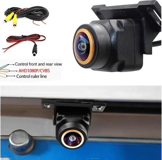 Bileeko 1080P Full HD Autokamera mit 170 Grad Weitwinkel, Nachtsicht und umschaltbarem AHD/CVBS Modus in Schwarz - Bild 1
