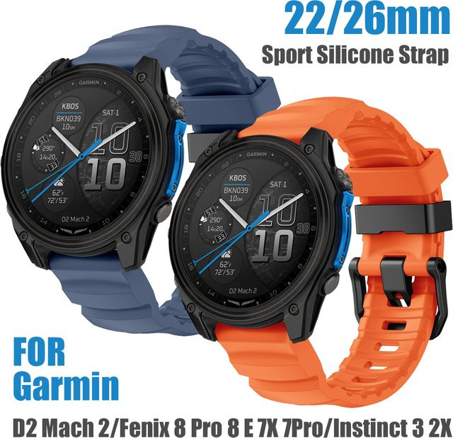 Garmin Uhrenarmband Silikon, QuickFit, 22/26 mm, orange - Bild 1