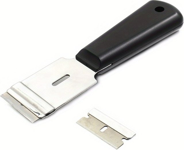 Edelstahl Leder Cutter mit austauschbarer Klinge in Schwarz für DIY Handwerksprojekte - Bild 1