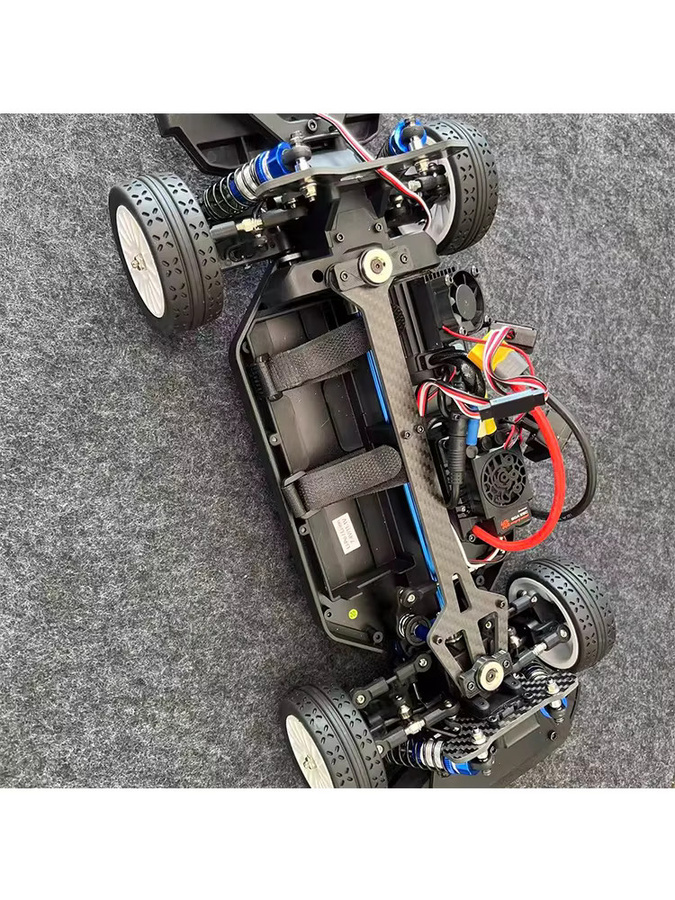 MJX Kohlefaser-Chassisplatte für Hyper Go 10303 10304, 1:10, Schwarz - Bild 2
