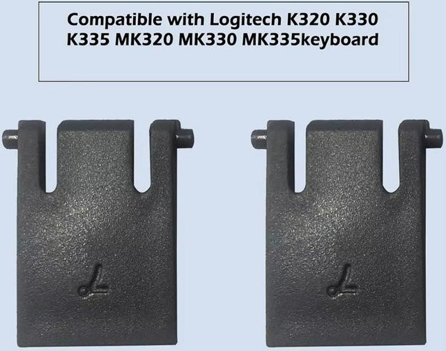 Logitech Tastaturfüße Ersatzset in Schwarz für MK320 und K330 Tastaturen - Bild 1