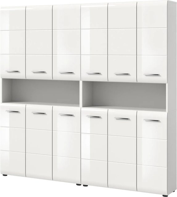 Inn.Furn Badezimmer Hochschrank Set Cover in Weiß Hochglanz, B/H: 180 x 185 cm - Bild 1