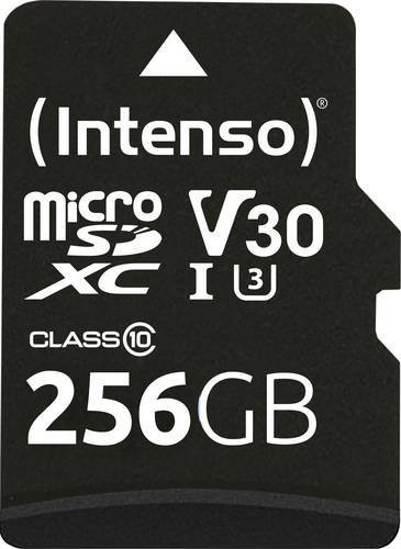 Intenso Professional microSDXC Speicherkarte 256 GB, UHS-I U3, Class 10, V30, Schwarz - Bild 1