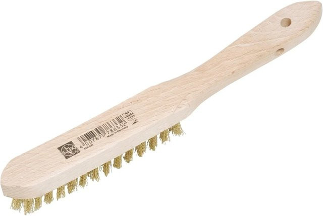 LUX-TOOLS Drahtbürste Messing 3-reihig in Gold - Bild 1