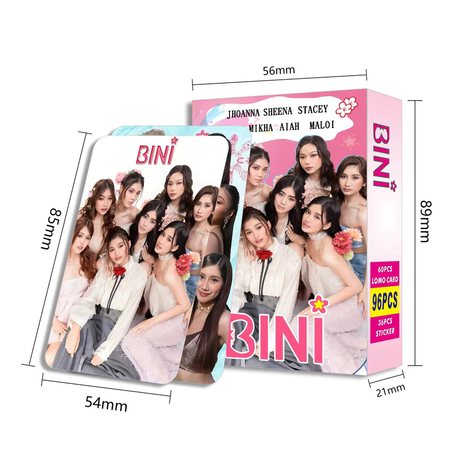 BINI Lomo-Karten Set mit Aufklebern, 96 Stück Fotokarten der philippinischen Girlgroup, Multicolor Fan-Kollektion - Bild 2