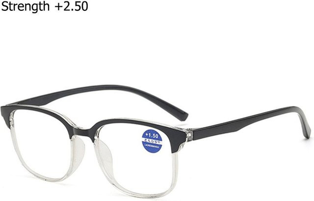 haihui Lesebrille, Unisex, Vollrand, rechteckig, Kunststoff, schwarz - Bild 1