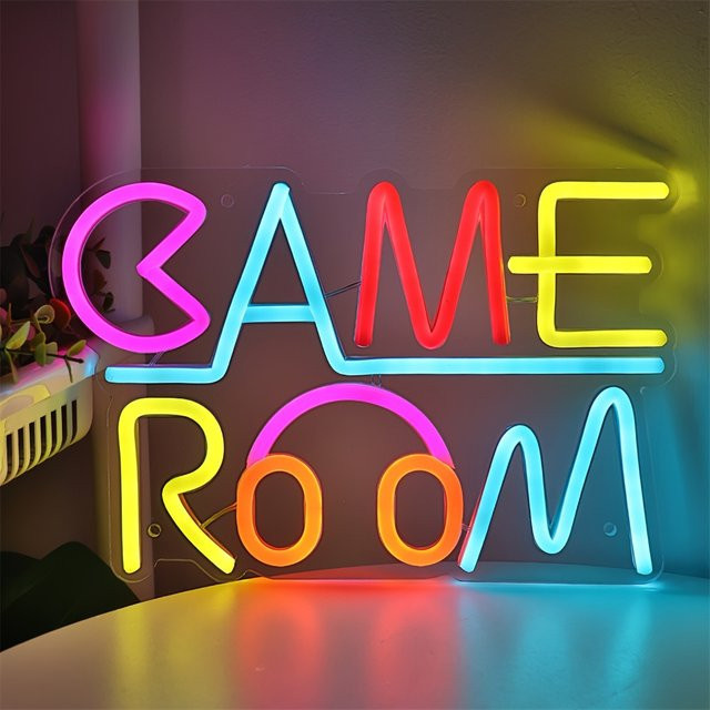 Multicolour LED-Neonschild für deine Gamer Zone als moderne Wanddekoration und Nachtlicht für das Schlafzimmer - Bild 1
