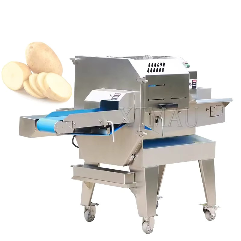 XTMAU Kommerzielle Schneidemaschine aus Edelstahl in Silber zum Schneiden von gekochtem Fleisch, Speck, Schinken, Schweineohr und Kutteln - Bild 2