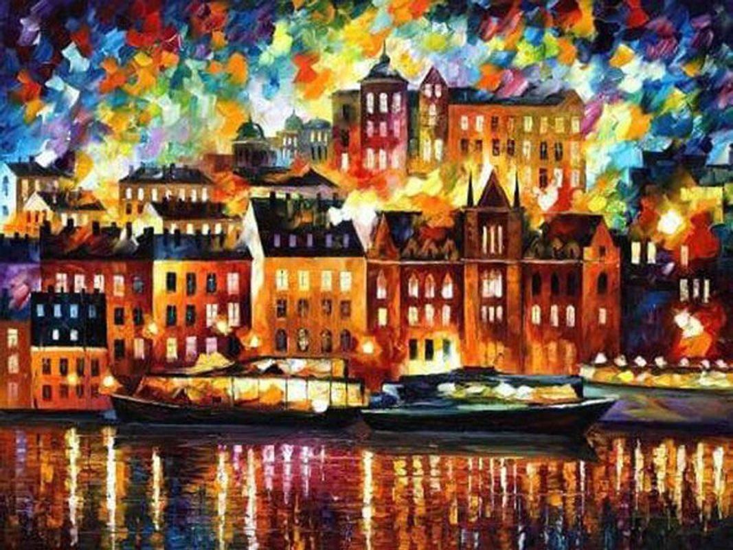 FIYO 5D Diamond Painting Set Abstraktes Wandbild Mehrfarbig B/H: 30 x 20 cm - Bild 1