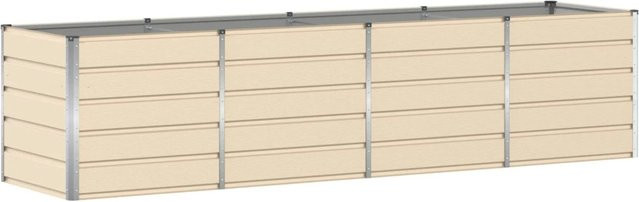 vidaXL Pflanzkübel aus Stahl in Elfenbein, B/T/H: 240 x 80 x 75 cm - Bild 1