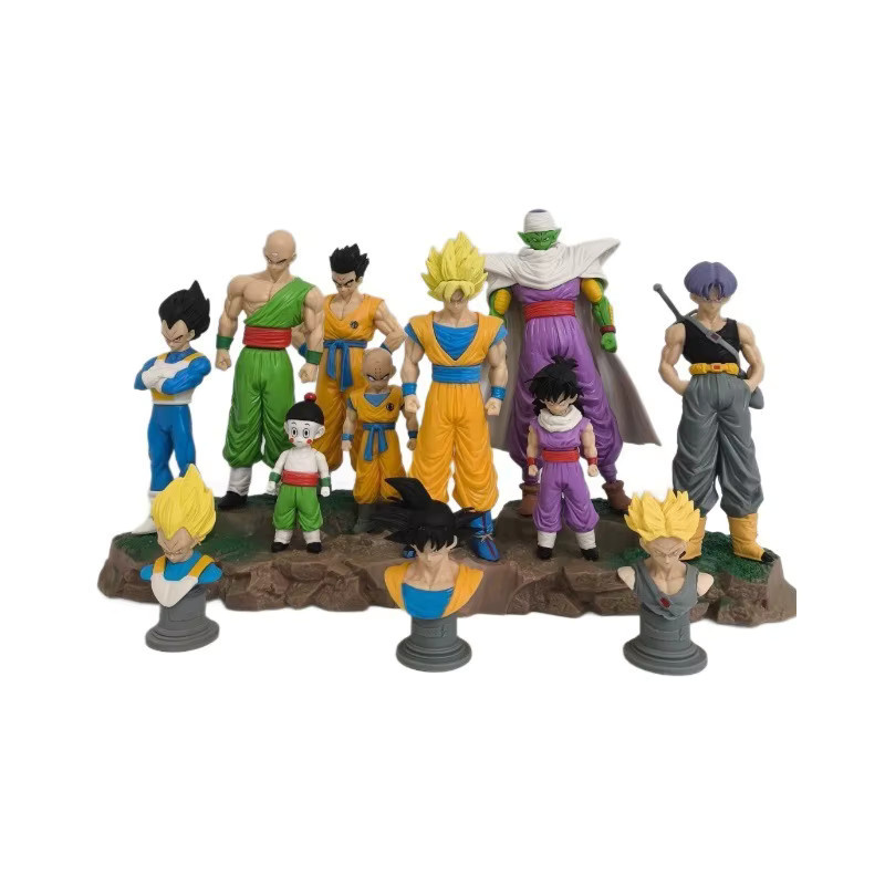 Bandai Dragon Ball Z Infinite Z Warrior Set mit 9 Anime-Figuren wie Goku, Gohan, Vegeta, Piccolo und Trunks in Multicolor - Bild 5