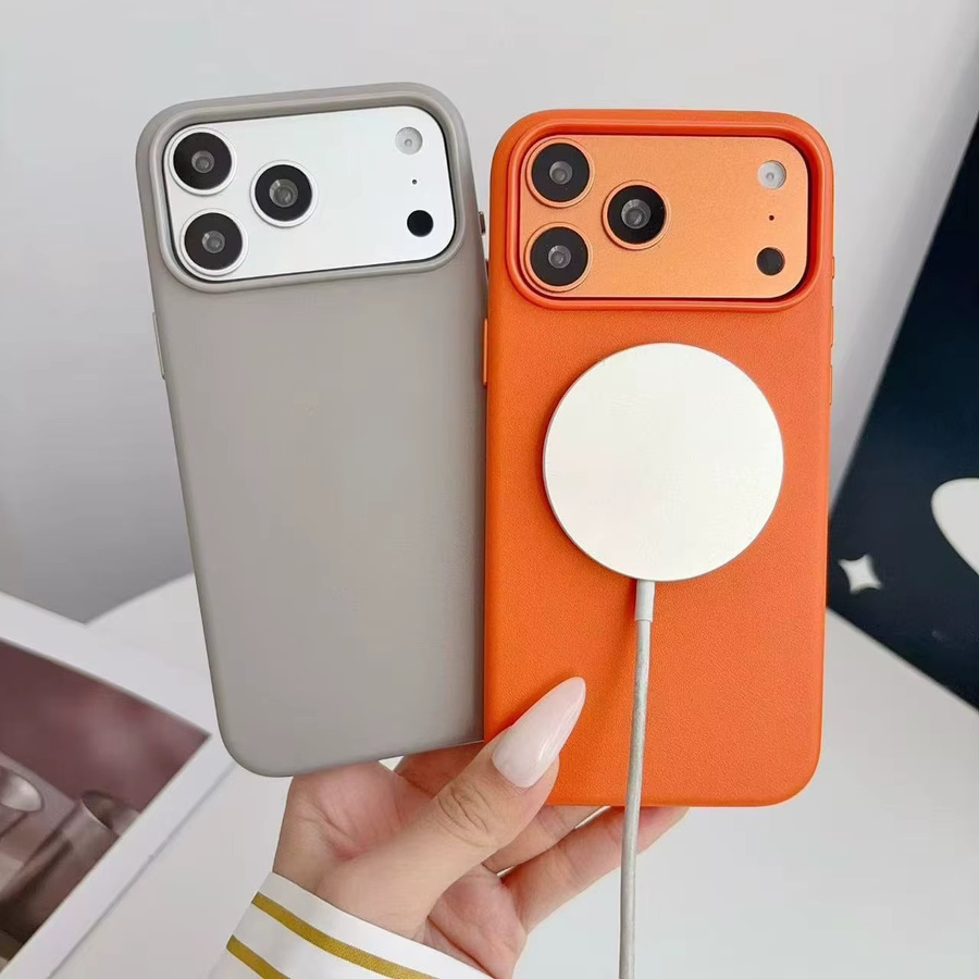 Apple Lederetui für iPhone 17 Pro Max mit MagSafe Wireless Charging in Grau - Bild 3