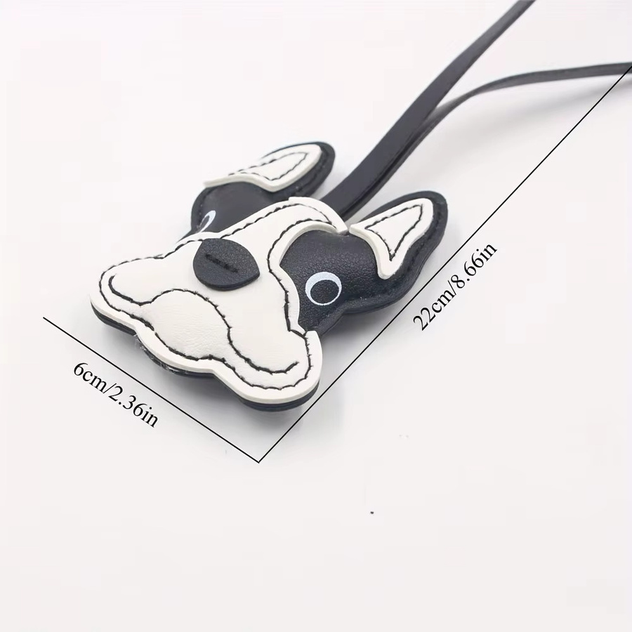 Ledertaschenanhänger Französische Bulldogge, Leder - Bild 3