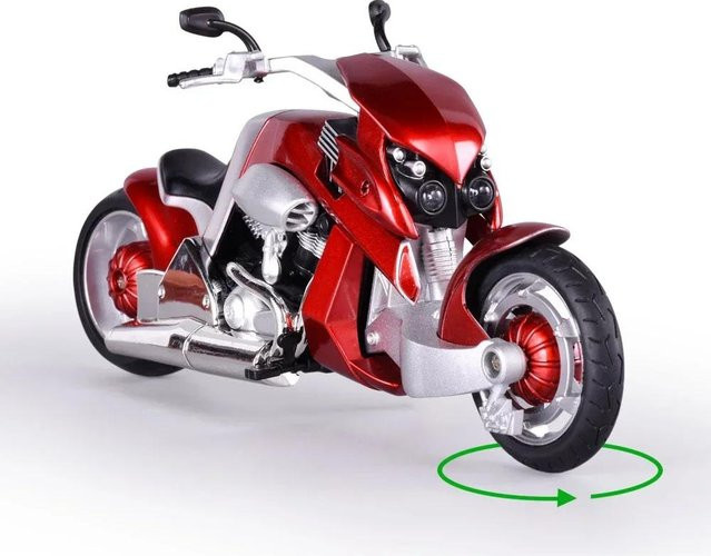 Linyi toy car V-Rex Sportrad, Druckguss Motorradmodell, 1:12, mit Ton & Licht, ab 14 Jahren - Bild 1