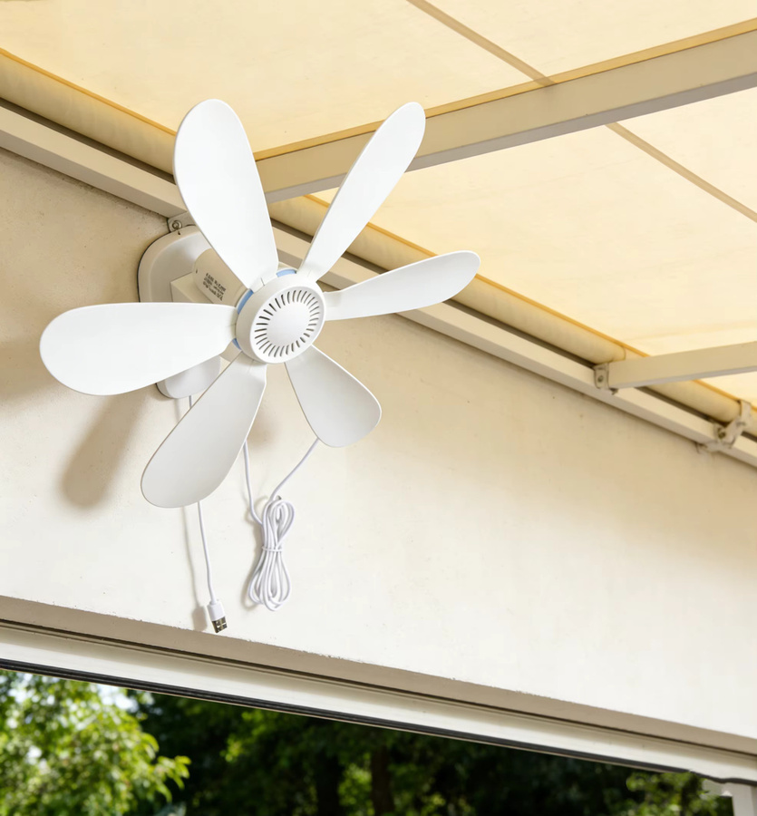 XIAOTREE Wandventilator 16,5 Zoll mit Fernbedienung und Timer, leiser USB-Eckventilator in Weiß mit 4 Geschwindigkeitsstufen - Bild 2