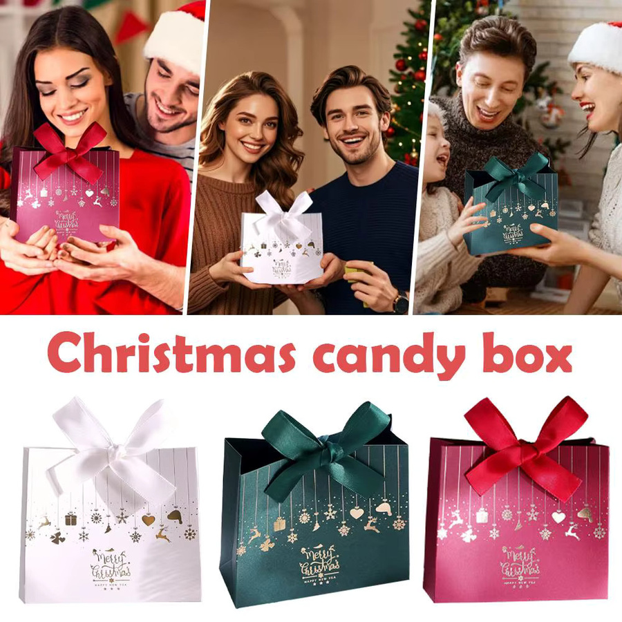10 Stück Weihnachts-Süßigkeitsboxen aus Papier in Grün für Pralinen und kleine Geschenke - Bild 2