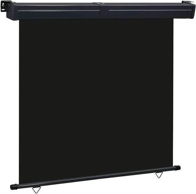 vidaXL Balkon-Seitenmarkise aus Polyester in Schwarz, B/H: 165 x 250 cm - Bild 1