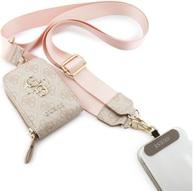Guess Geldbörse und Telefonkordel, 4G Metal Logo, Rosa - Bild 1