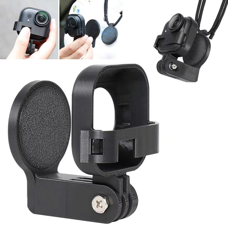 Schwarze magnetische Kamera-Halshalterung mit Schnellverschluss für GoPro 12 11 10, Action 4 und Insta360 X3 - Bild 3