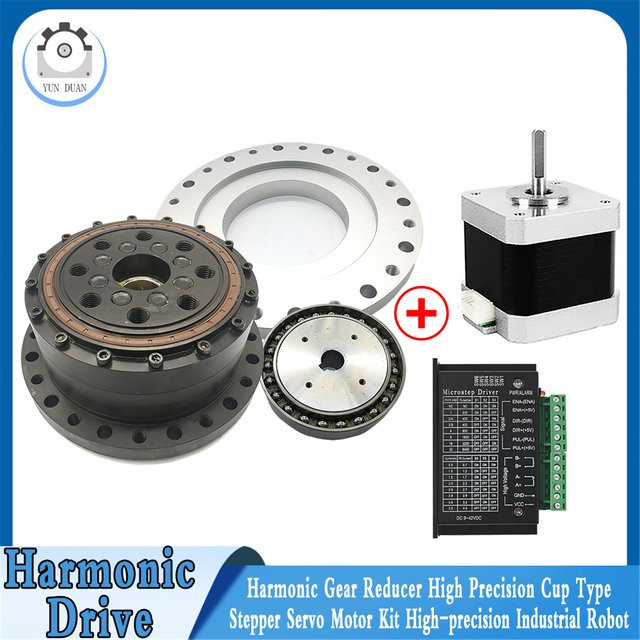 YUN DUAN Harmonic Gear Drive Hochpräziser Cup Typ Nema17 Schrittmotor-Antriebssatz für rotierende Roboterplattformen - Bild 1