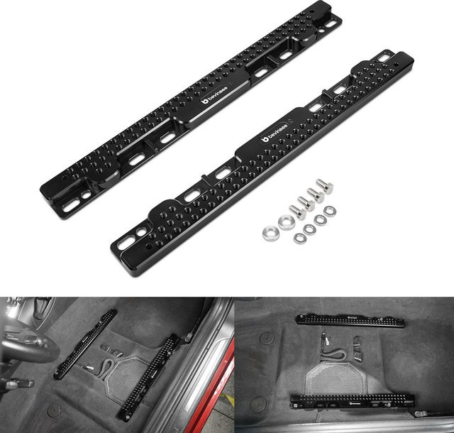BEVINSEE Verstellbarer Sitzgleitadapter für BMW E90 E92 E91 E82 (2005-2013), Schwarz - Bild 1